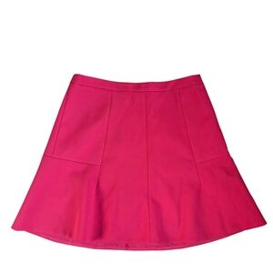 J. Crew Bright Pinkish Red A-Line Mini Skirt Size 2